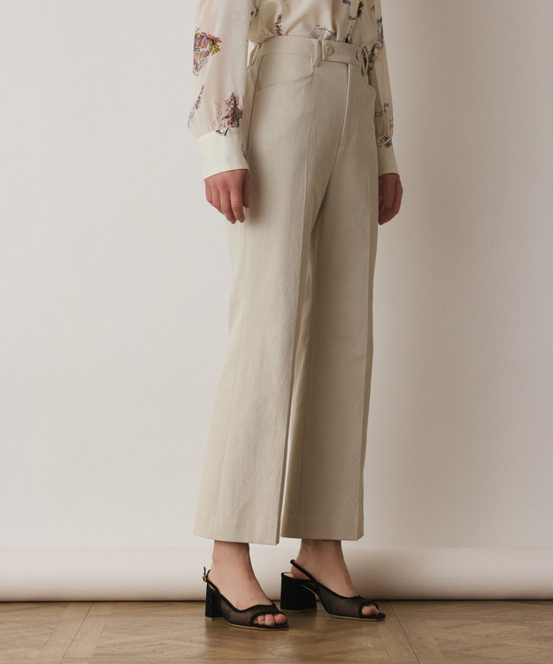 GRACE CONTINENTAL ストレッチフレアパンツ ベージュ