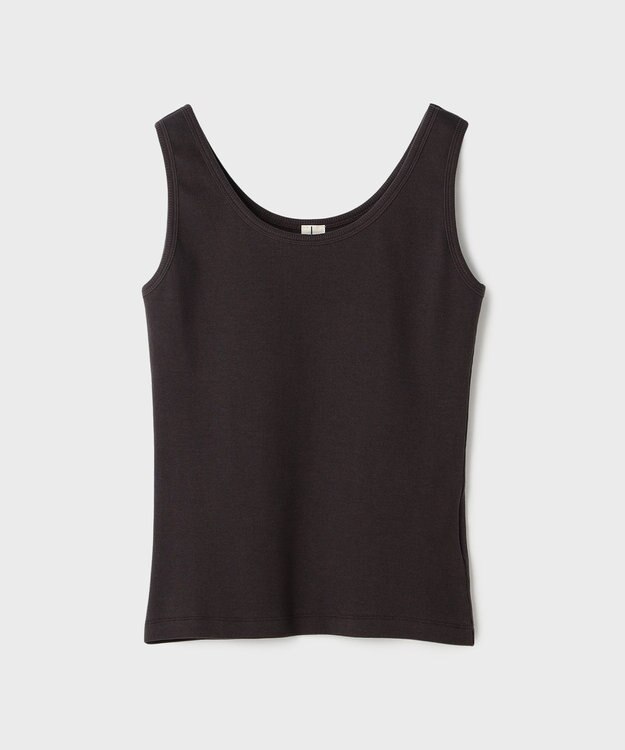 GRACE CONTINENTAL テレコノースリーブトップ ブラウン