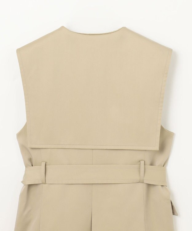 GRACE CONTINENTAL セーラーカラーサテンベスト ベージュ