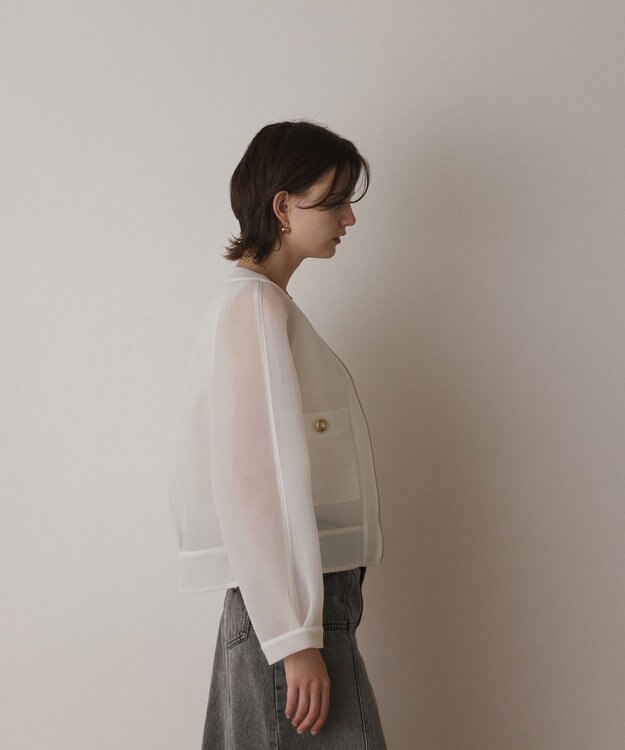 GRACE CONTINENTAL シアーダンボールブルゾン ホワイト