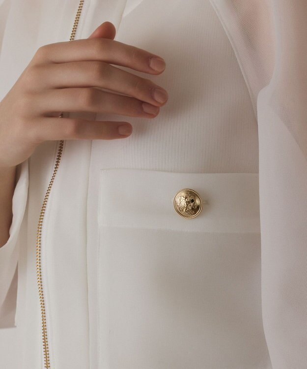 GRACE CONTINENTAL シアーダンボールブルゾン ホワイト