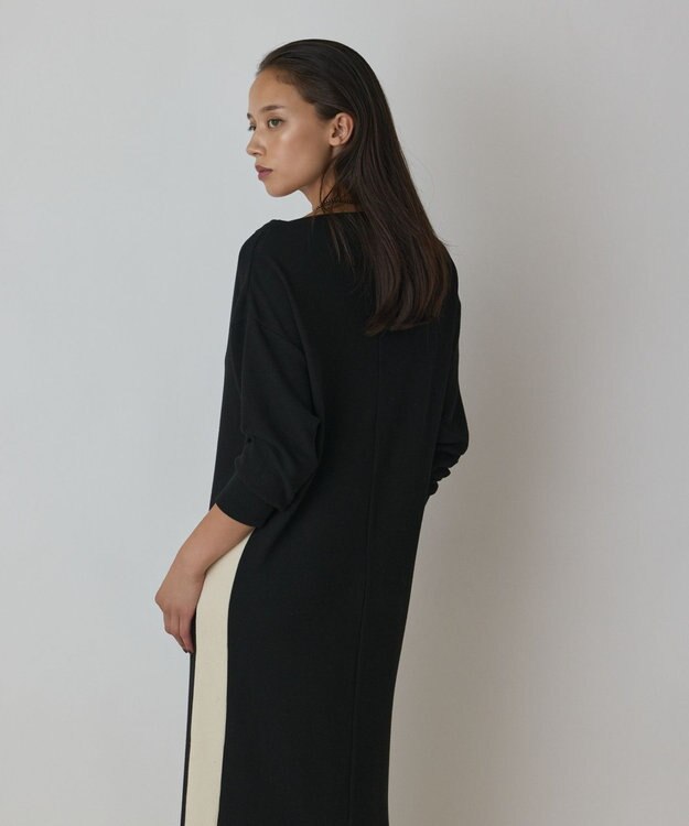 GRACE CONTINENTAL バイカラーカットワンピース ブラック