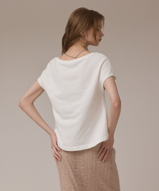 GRACE CONTINENTAL ハートプリント裏毛トップ ホワイト