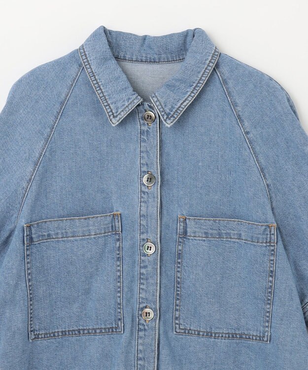 GRACE CONTINENTAL バックタックデニムシャツ インディゴ