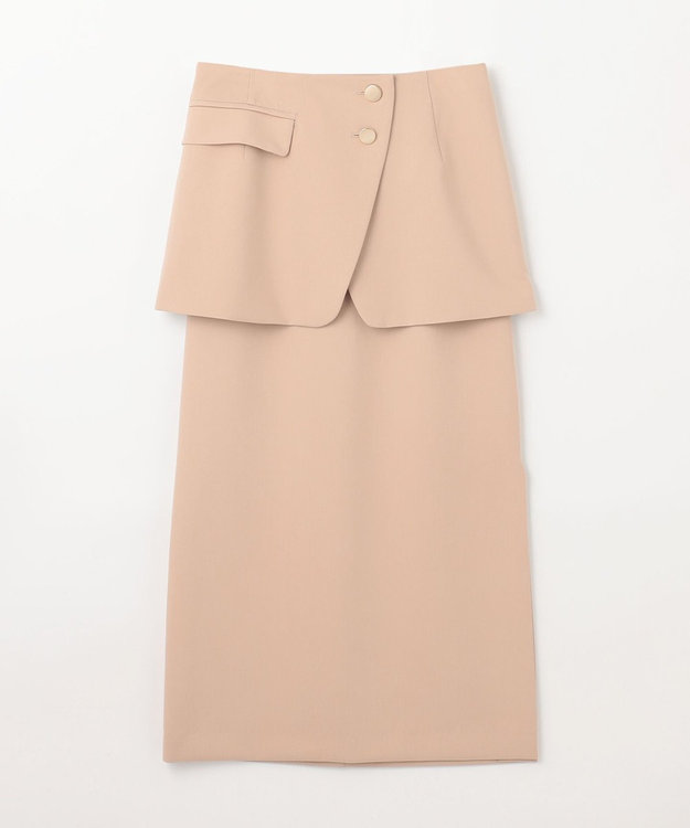 GRACE CONTINENTAL レイヤードペンシルスカート ベージュ