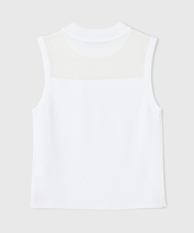 GRACE CONTINENTAL シアーグロスニットトップ ホワイト