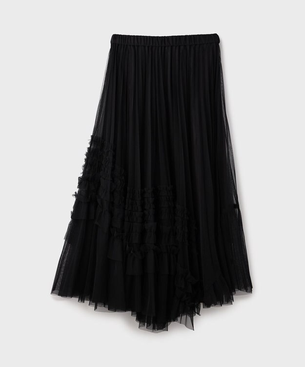 GRACE CONTINENTAL イレギュラ－チュ－ルスカート ブラック