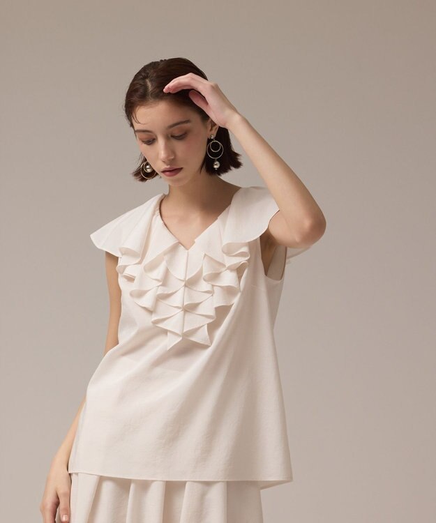 【美品】グレースコンチネンタル フリルストライプトップ　定価28,600円 フリルストライプトップ / GRACE CONTINENTAL | GRACE