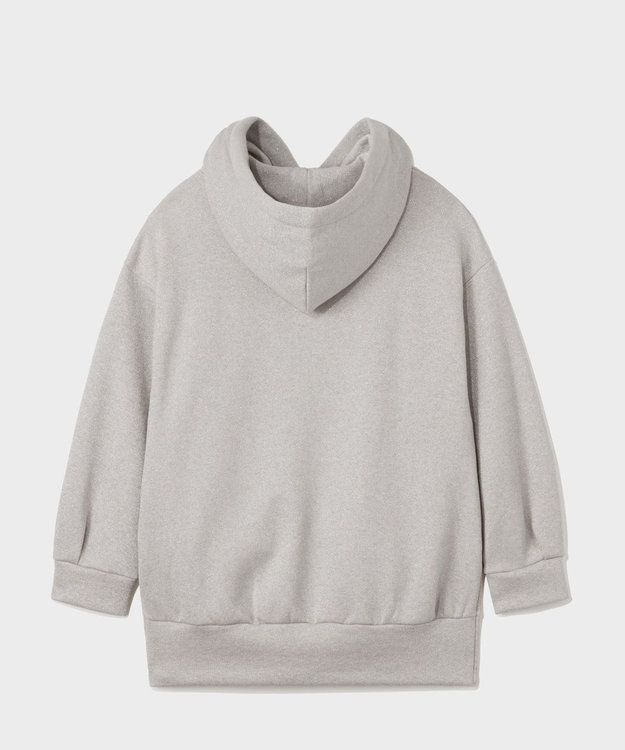 GRACE CONTINENTAL ラメ起毛裏毛フーディ ホワイト