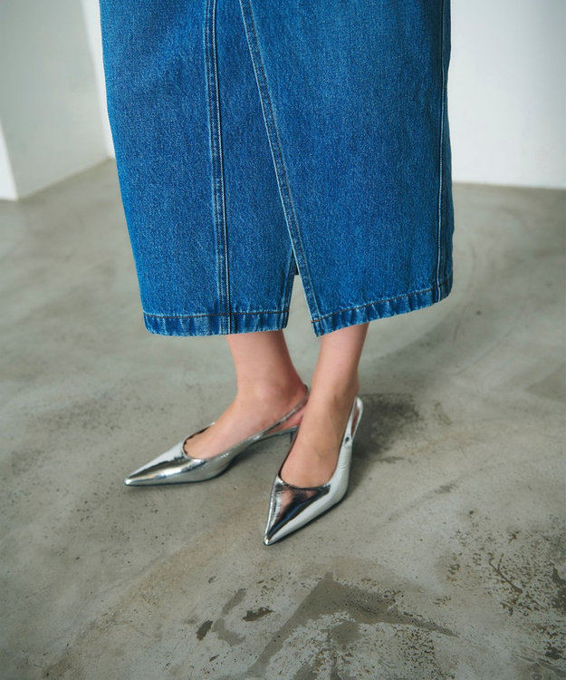 GRACE CONTINENTAL タイトデニムスカート インディゴ