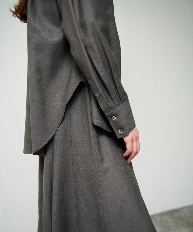 GRACE CONTINENTAL トリアセリネンオーバーシャツ チャコール