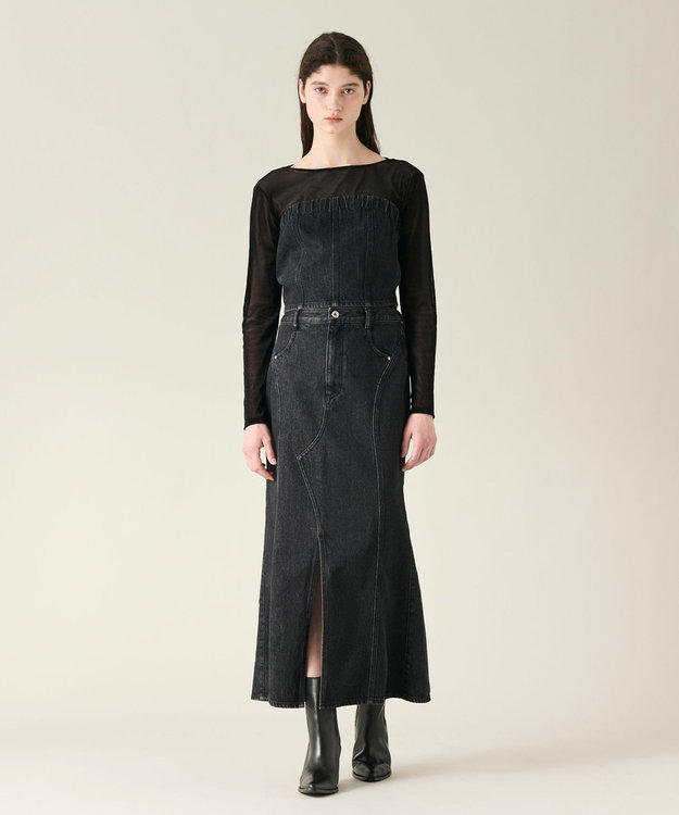 GRACE CONTINENTAL マーメイドデニムスカート ブラック