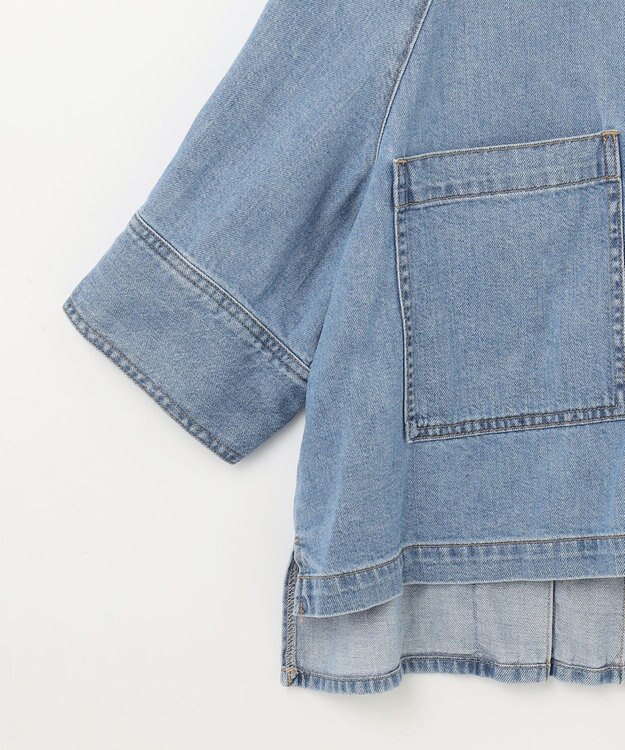 GRACE CONTINENTAL バックタックデニムシャツ インディゴ