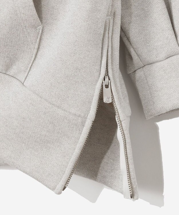 GRACE CONTINENTAL ラメ起毛裏毛フーディ ホワイト