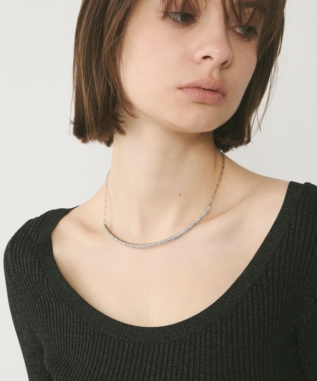 GRACE CONTINENTAL ビジューチェーンチョーカー シルバー