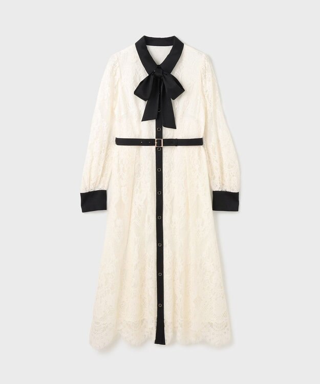 GRACE CONTINENTAL コードレースシャツドレス キナリ