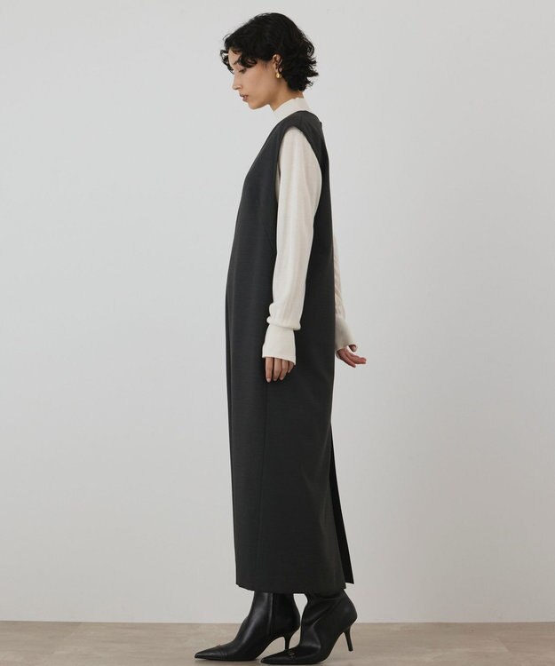 GRACE CONTINENTAL ストレートジャンパースカート チャコール