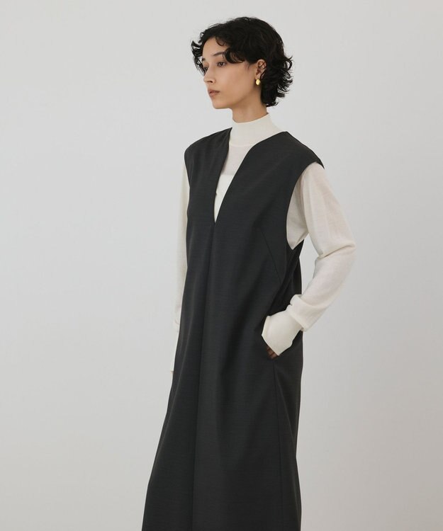 GRACE CONTINENTAL ストレートジャンパースカート チャコール