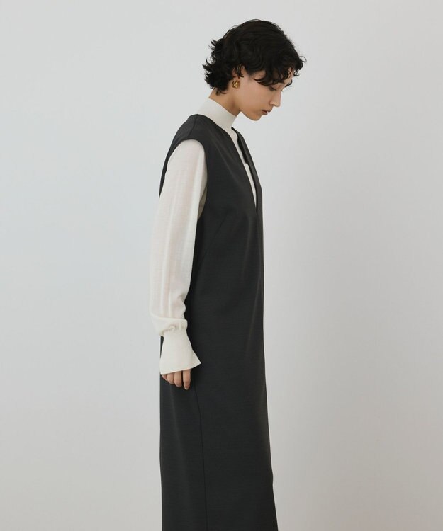 GRACE CONTINENTAL ストレートジャンパースカート チャコール
