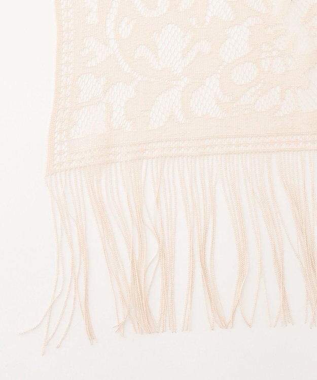 GRACE CONTINENTAL ピン付レースストール ベージュ