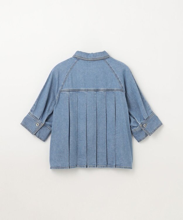GRACE CONTINENTAL バックタックデニムシャツ インディゴ
