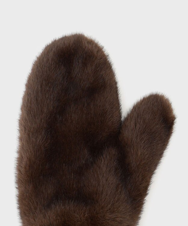 GRACE CONTINENTAL LOU ANDREA フェイクファーミトン ブラウン