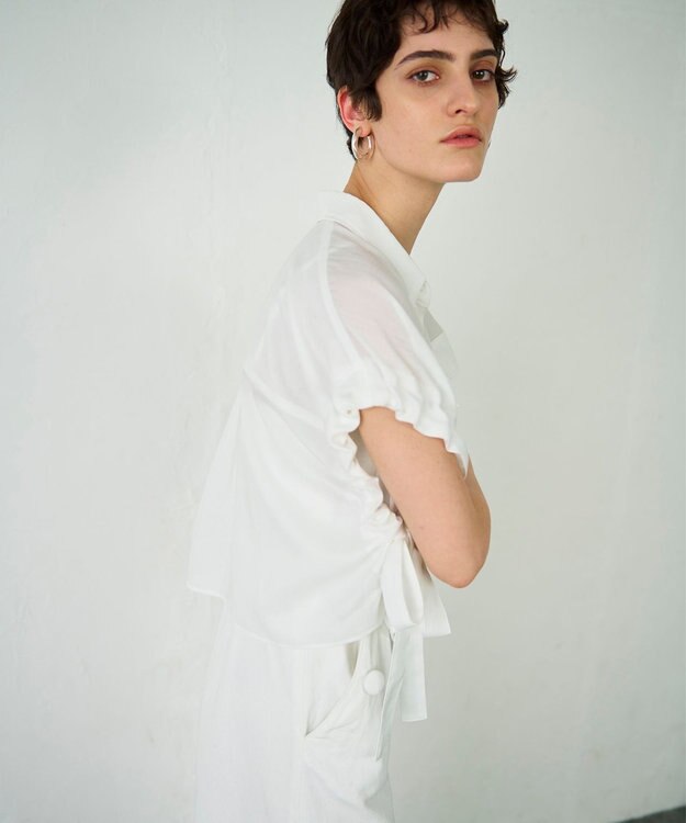 GRACE CONTINENTAL ショートポンチョシャツ ホワイト