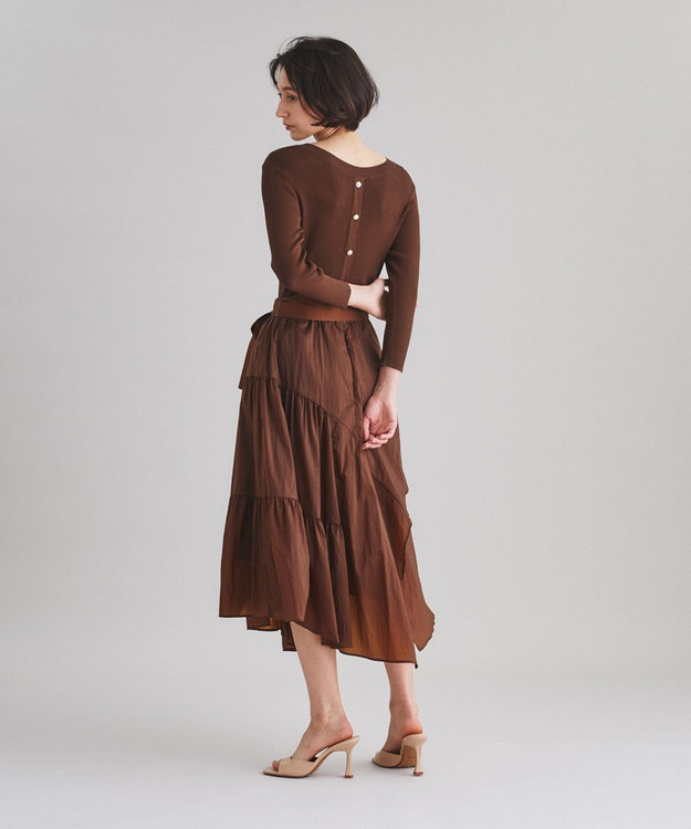 【新品未使用】グレースコンチネンタル ダイアグラム バックパールニットワンピース バックパールニットワンピース / GRACE CONTINENTAL | GRACE