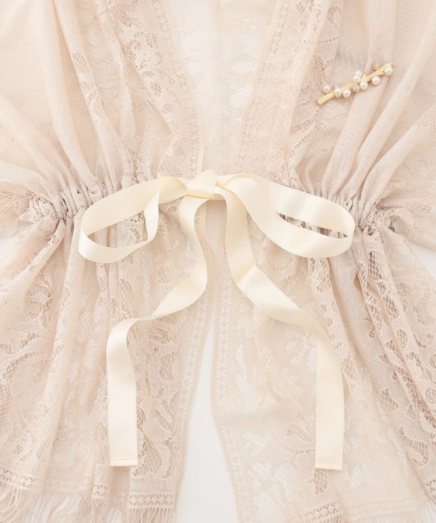 GRACE CONTINENTAL ピン付レースストール ベージュ