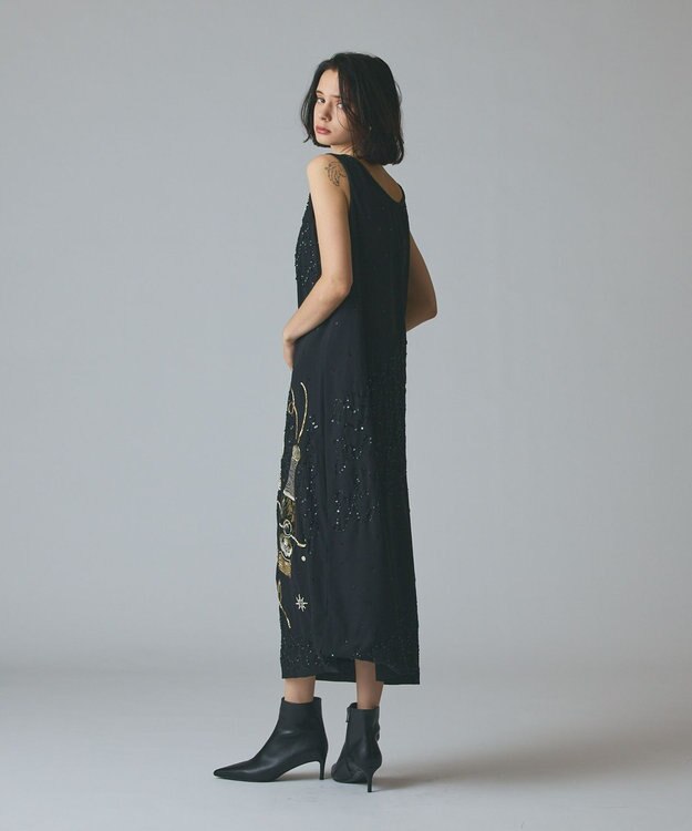 GRACE CONTINENTAL シャイニーembドレス ブラック