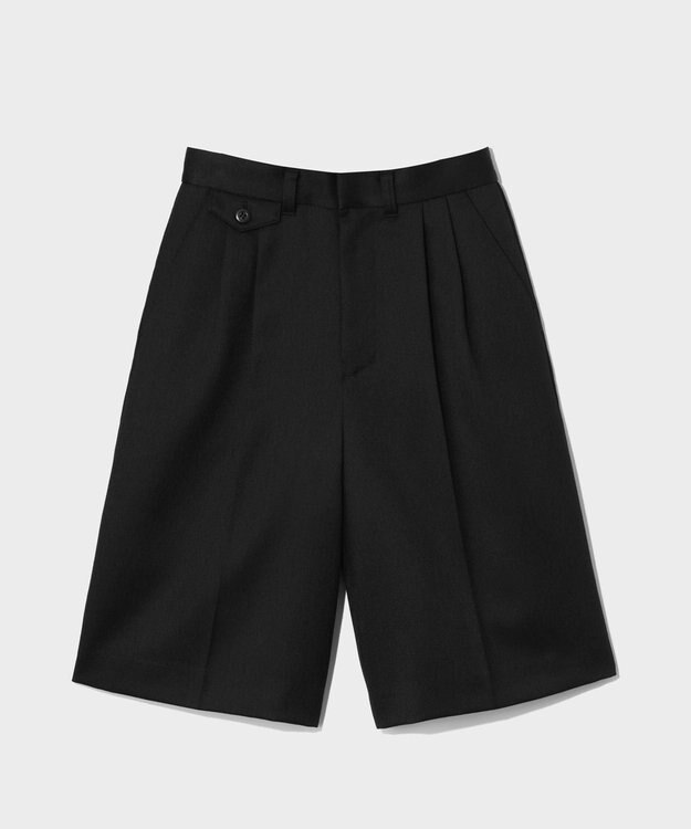 GRACE CONTINENTAL ウールツイルハーフパンツ ブラック