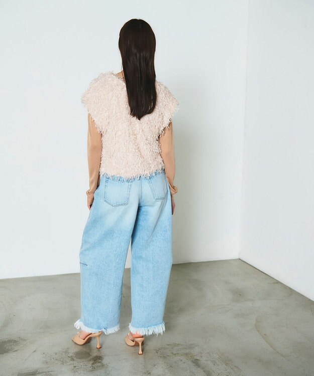 GRACE CONTINENTAL フェザーカットトップ ベージュ