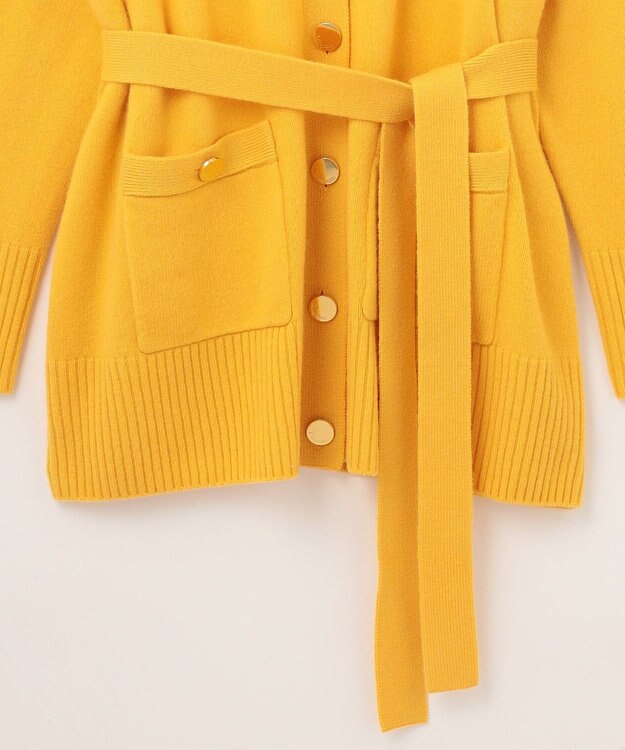 GRACE CONTINENTAL メリノウールニットカーディガン イエロー