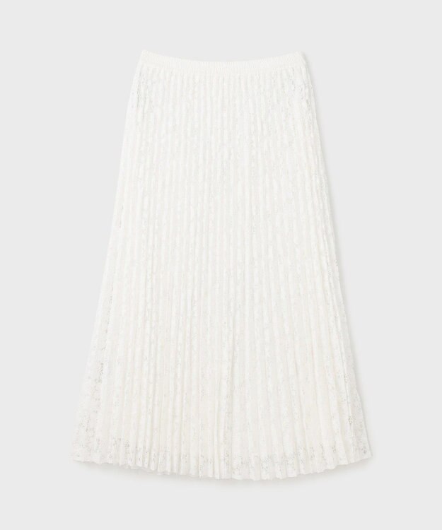 GRACE CONTINENTAL レースプリーツスカート ホワイト