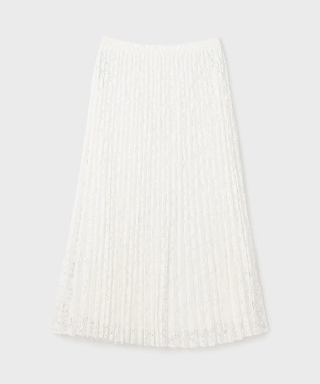 GRACE CONTINENTAL レースプリーツスカート ホワイト
