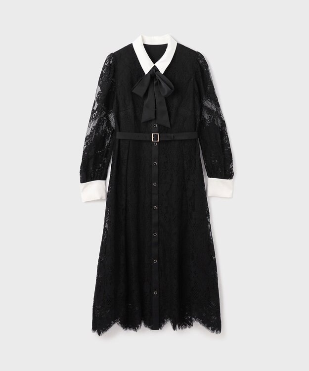 GRACE CONTINENTAL コードレースシャツドレス ブラック