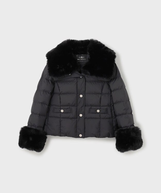 GRACE CONTINENTAL ファーショートダウンジャケット ブラック