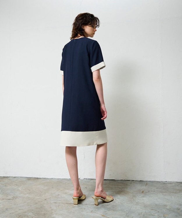 GRACE CONTINENTAL ビジューエンブレムワンピース ネイビー