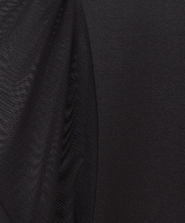 GRACE CONTINENTAL シアーフレアスリーブトップ ブラック