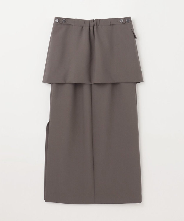 GRACE CONTINENTAL レイヤードペンシルスカート グレー