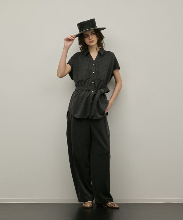 GRACE CONTINENTAL ジャージイージーパンツ グレー