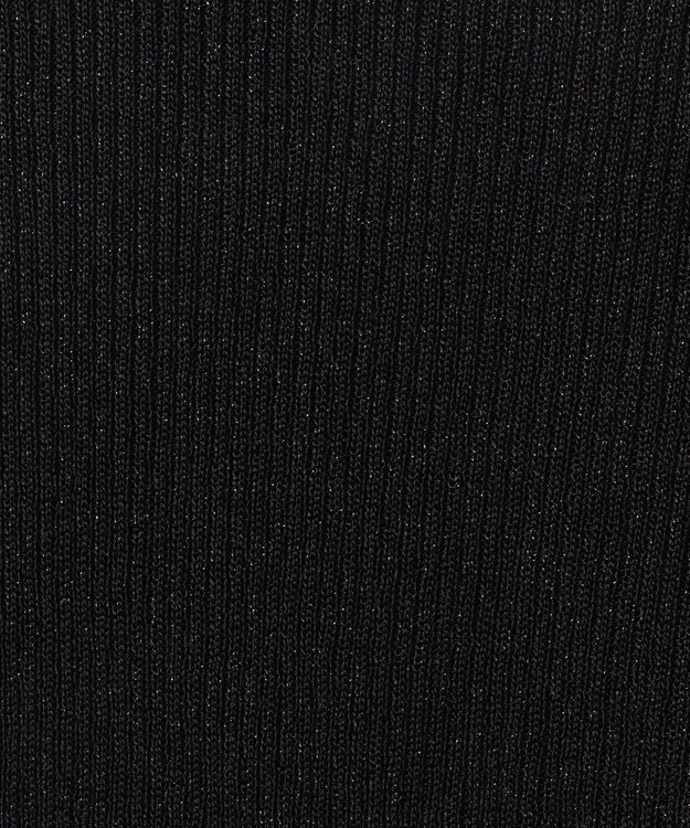 GRACE CONTINENTAL ラメシアーリブニットトップ ブラック