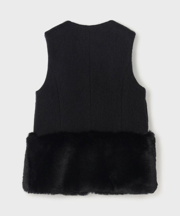 GRACE CONTINENTAL モヘアシャギーベスト ブラック
