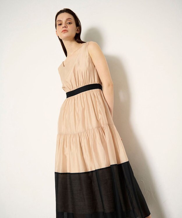 GRACE CONTINENTAL ボレロセットティアードワンピース ベージュ