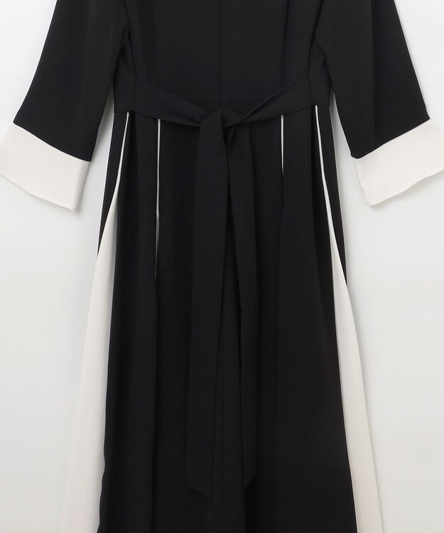 GRACE CONTINENTAL バイカラーラインドレス ブラック