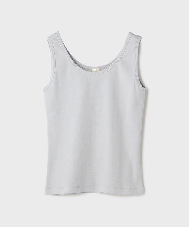 GRACE CONTINENTAL テレコノースリーブトップ グレー