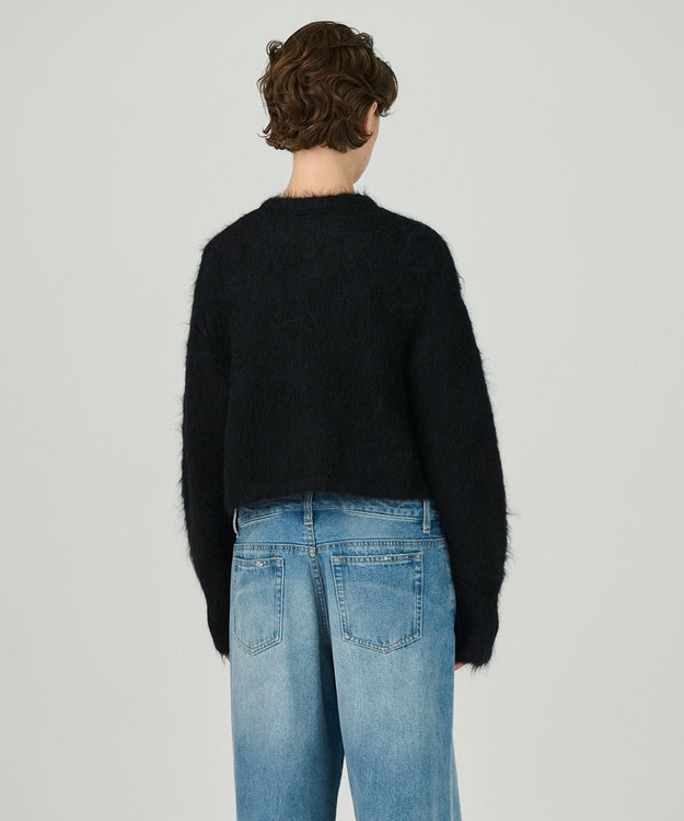 GRACE CONTINENTAL アルパカニットカーディガン ブラック