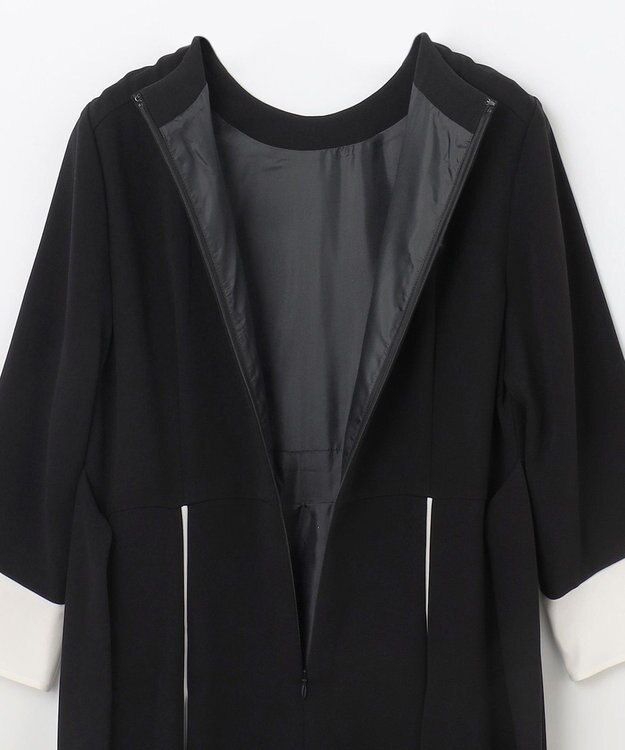 GRACE CONTINENTAL バイカラーラインドレス ブラック