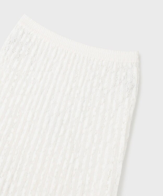 GRACE CONTINENTAL レースプリーツスカート ホワイト