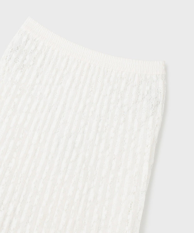 GRACE CONTINENTAL レースプリーツスカート ホワイト